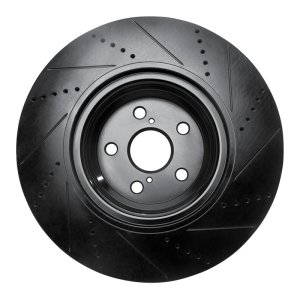 Lexus LS460 Brake Rotor (1) - Front Right - R1 Concepts - Drilled & Slotted - Black - `10-`17 Lexus LS460 Brake Rotor (1) - Front Right - R1 Concepts - Drilled & Slotted - Black - `10-`17